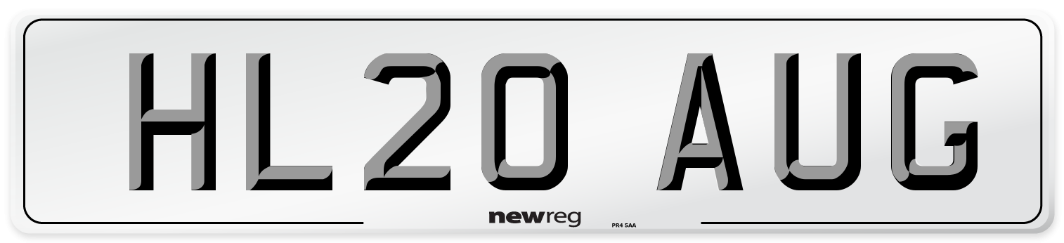 HL20 AUG Number Plate from New Reg
